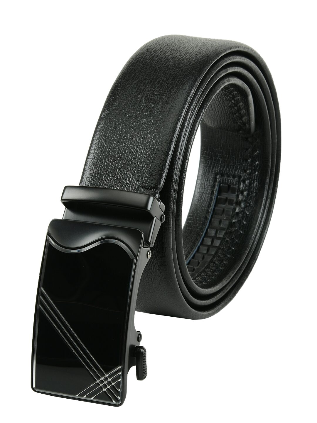 

Winsome Deal Formal Black Premium Quality Artificial Leather belt for Men s with Smooth Auto Lock Buckle