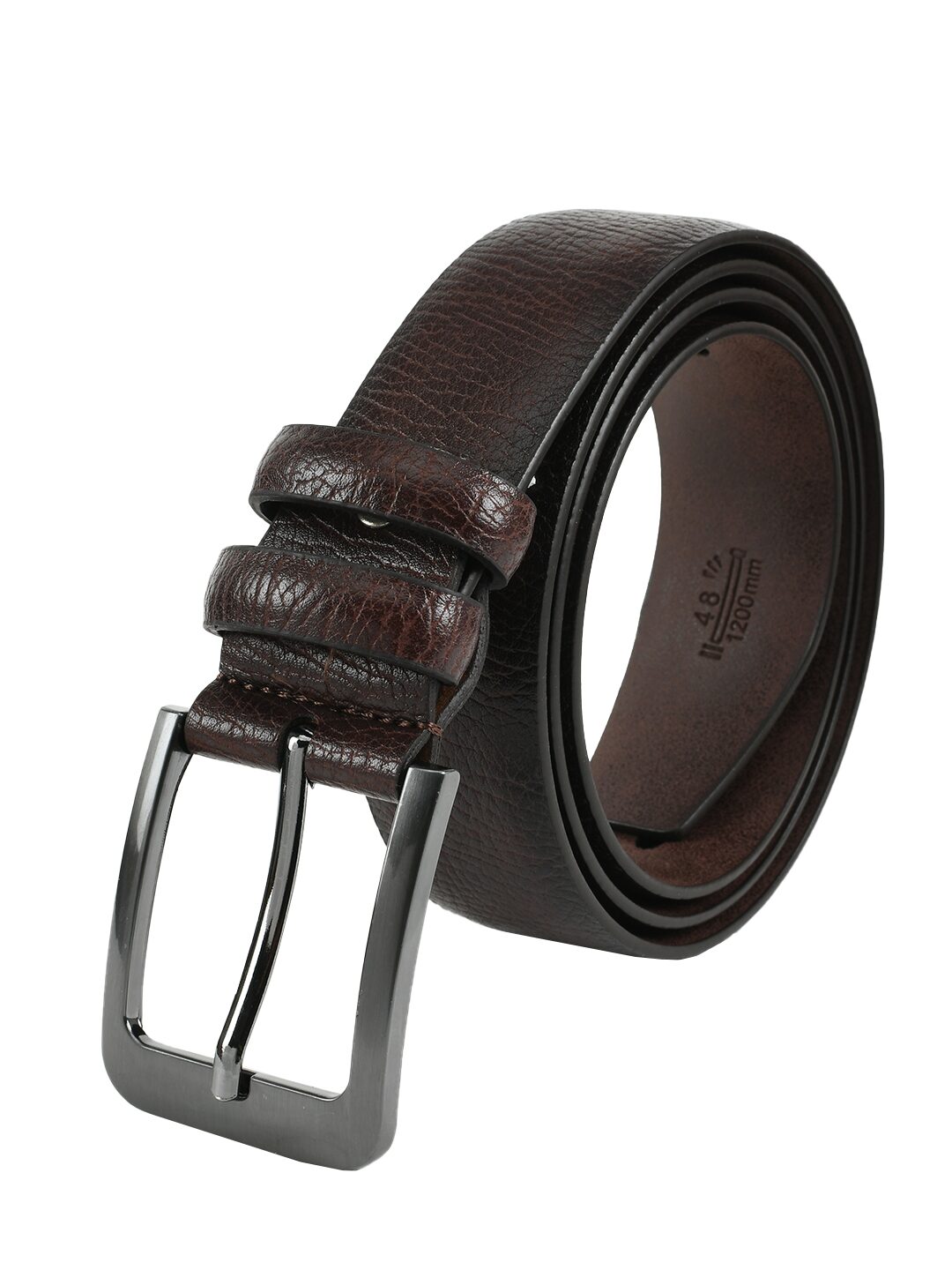 

Winsome Deal Formal Artificial Leather Brown Pin Hole Buckle Belt for Men s