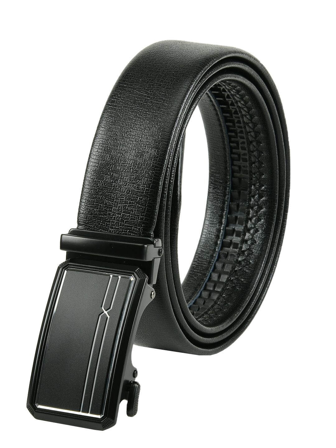 

Winsome Deal Formal Black Premium Quality Artificial Leather belt for Men s with Smooth Auto Lock Buckle