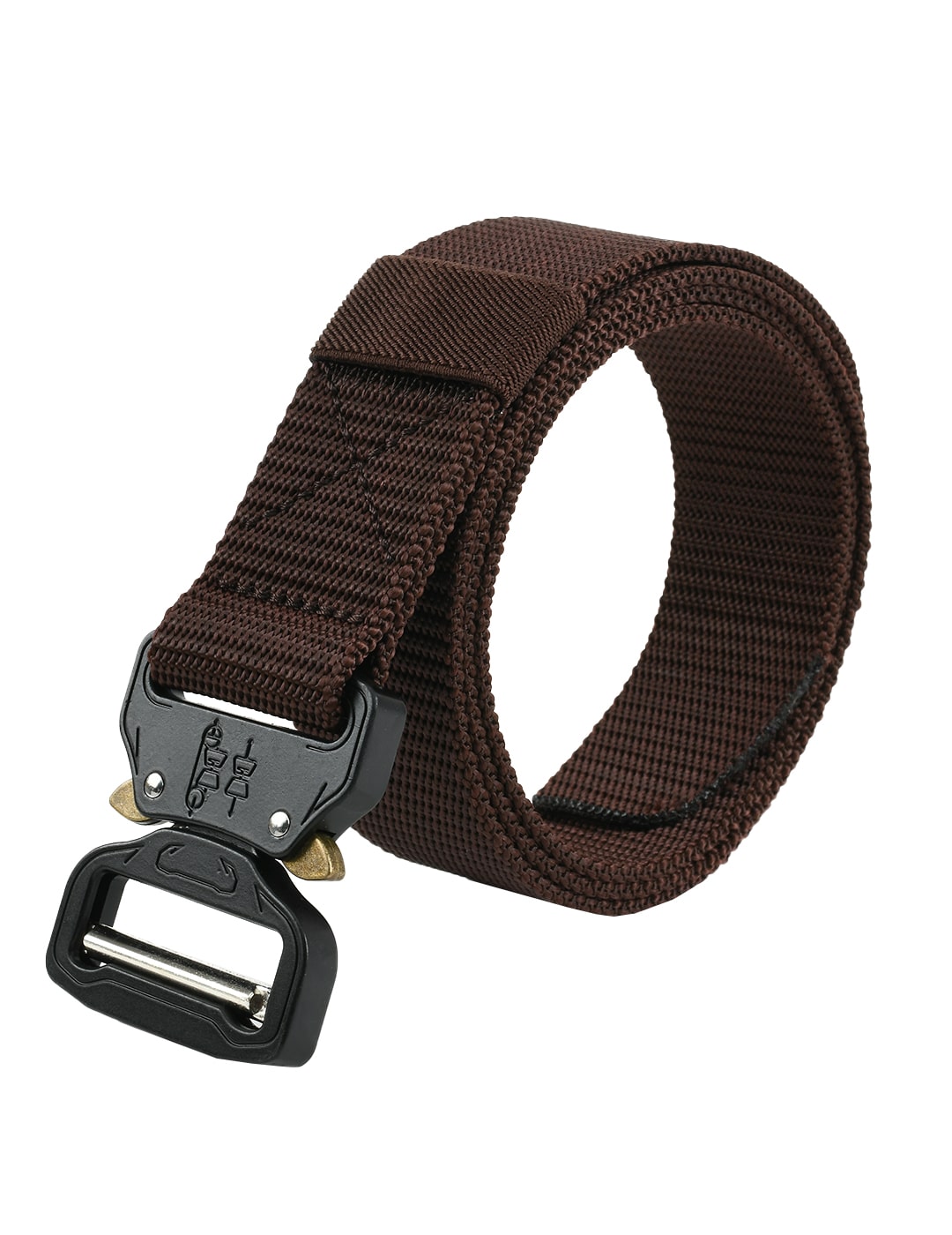 

Winsome Deal Men s Formal Army Style Quick Release Buckle Canvas Brown Belt