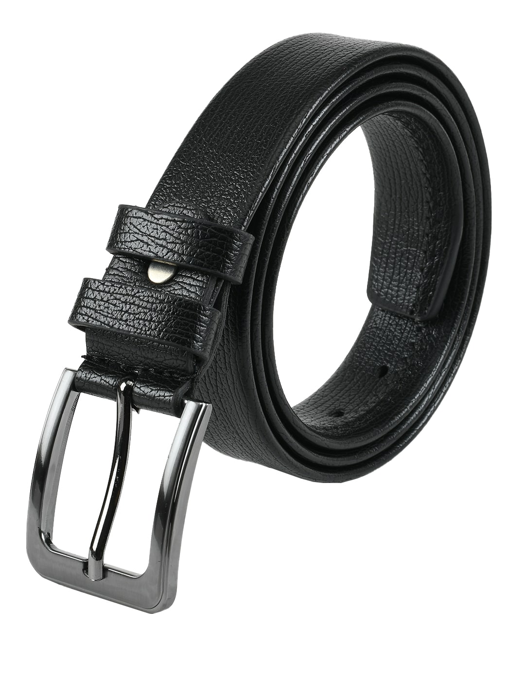 

Winsome Deal Formal Artificial Leather Black Pin Hole Buckle Belt for Men s