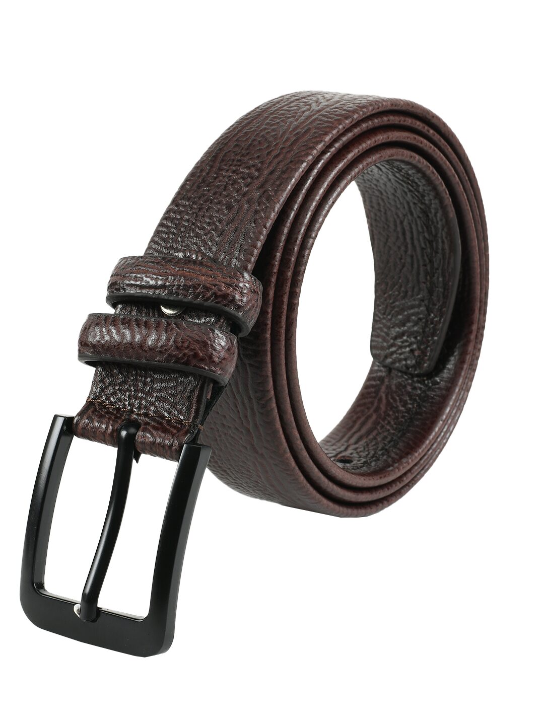 

Winsome Deal Formal Artificial Leather Brown Pin Hole Buckle Belt for Men s
