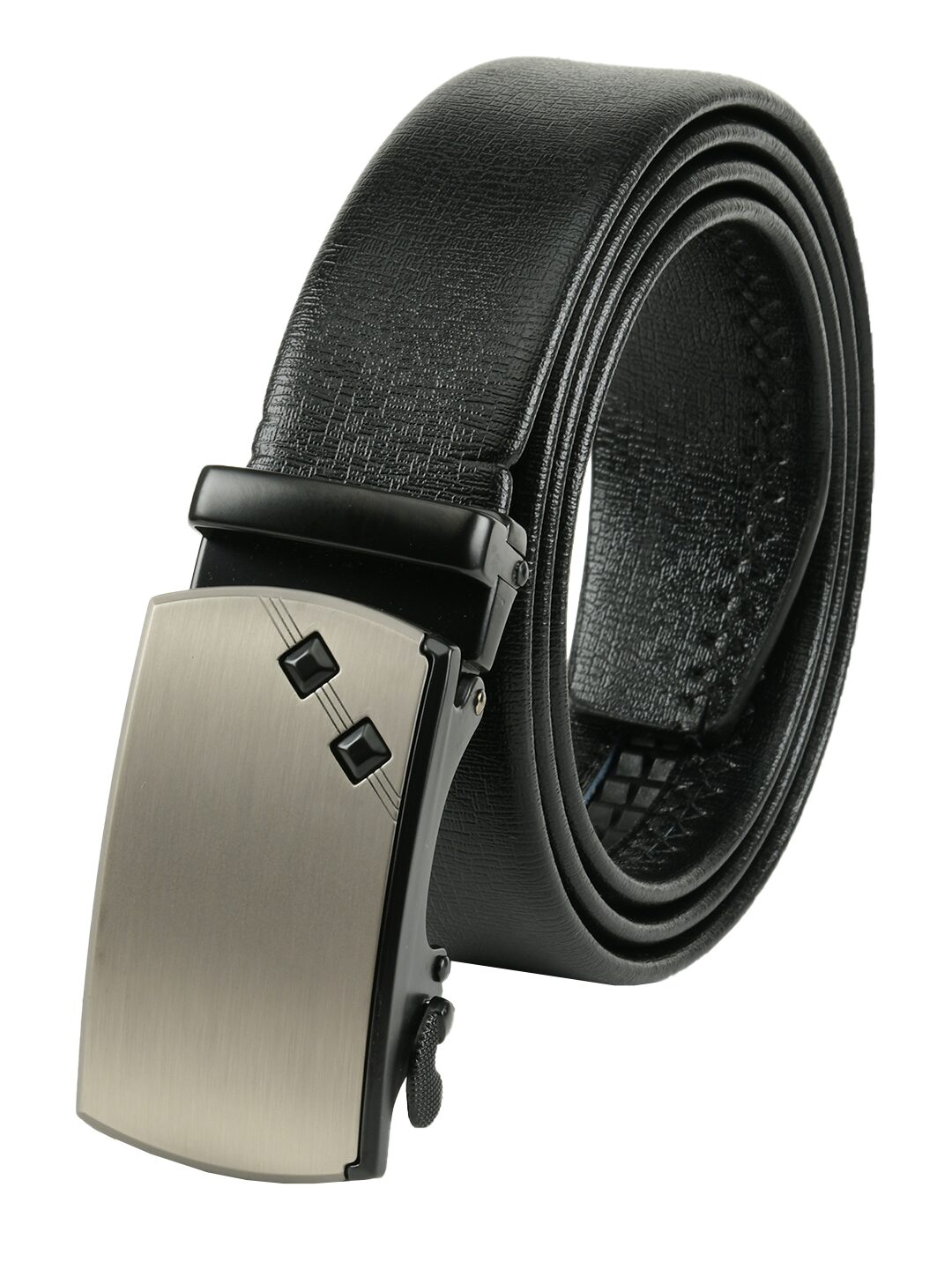 

Winsome Deal Formal Black Premium Quality Artificial Leather belt for Men s with Smooth Auto Lock Buckle