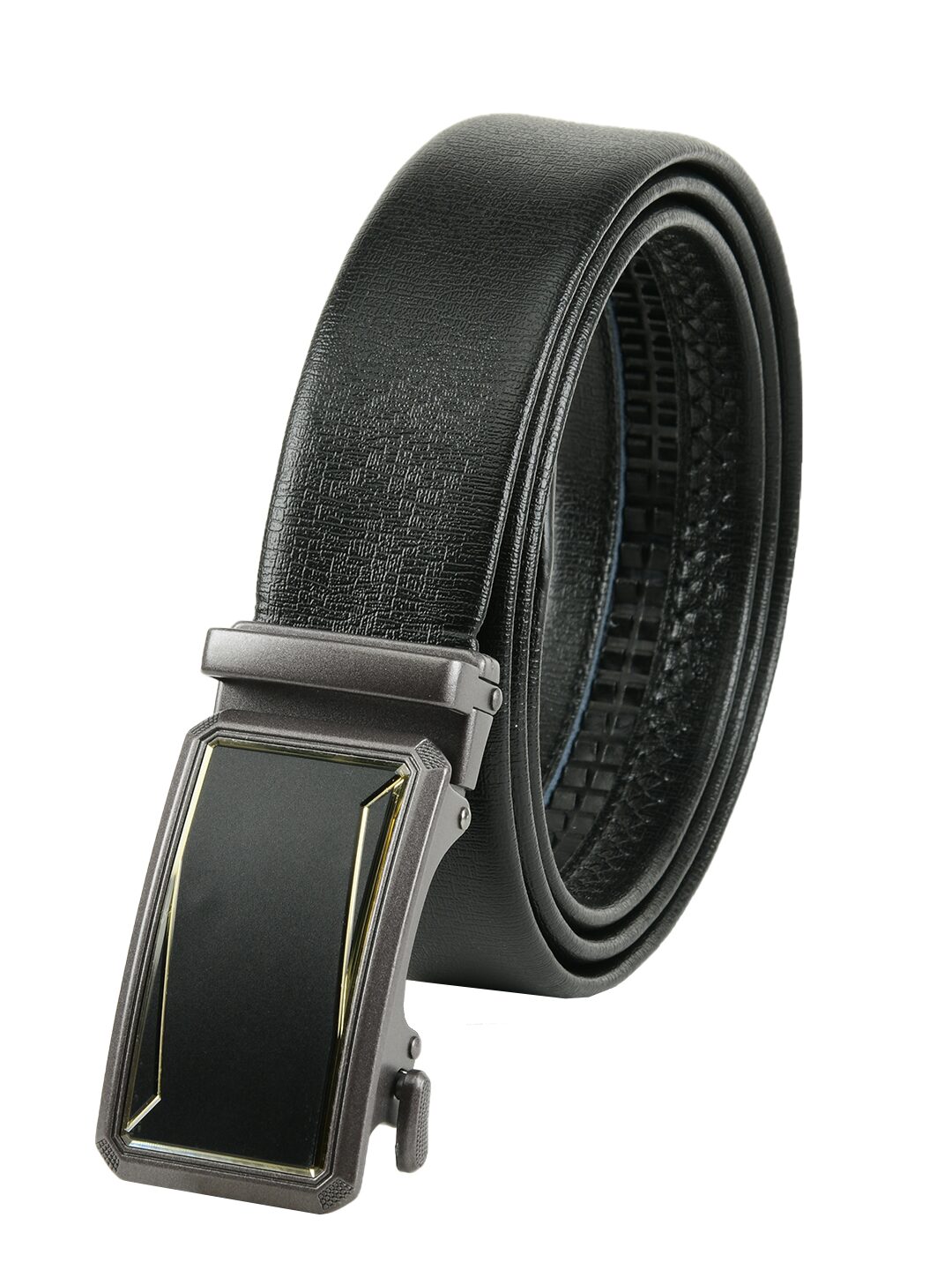 

Winsome Deal Formal Black Premium Quality Artificial Leather belt for Men s with Smooth Auto Lock Buckle