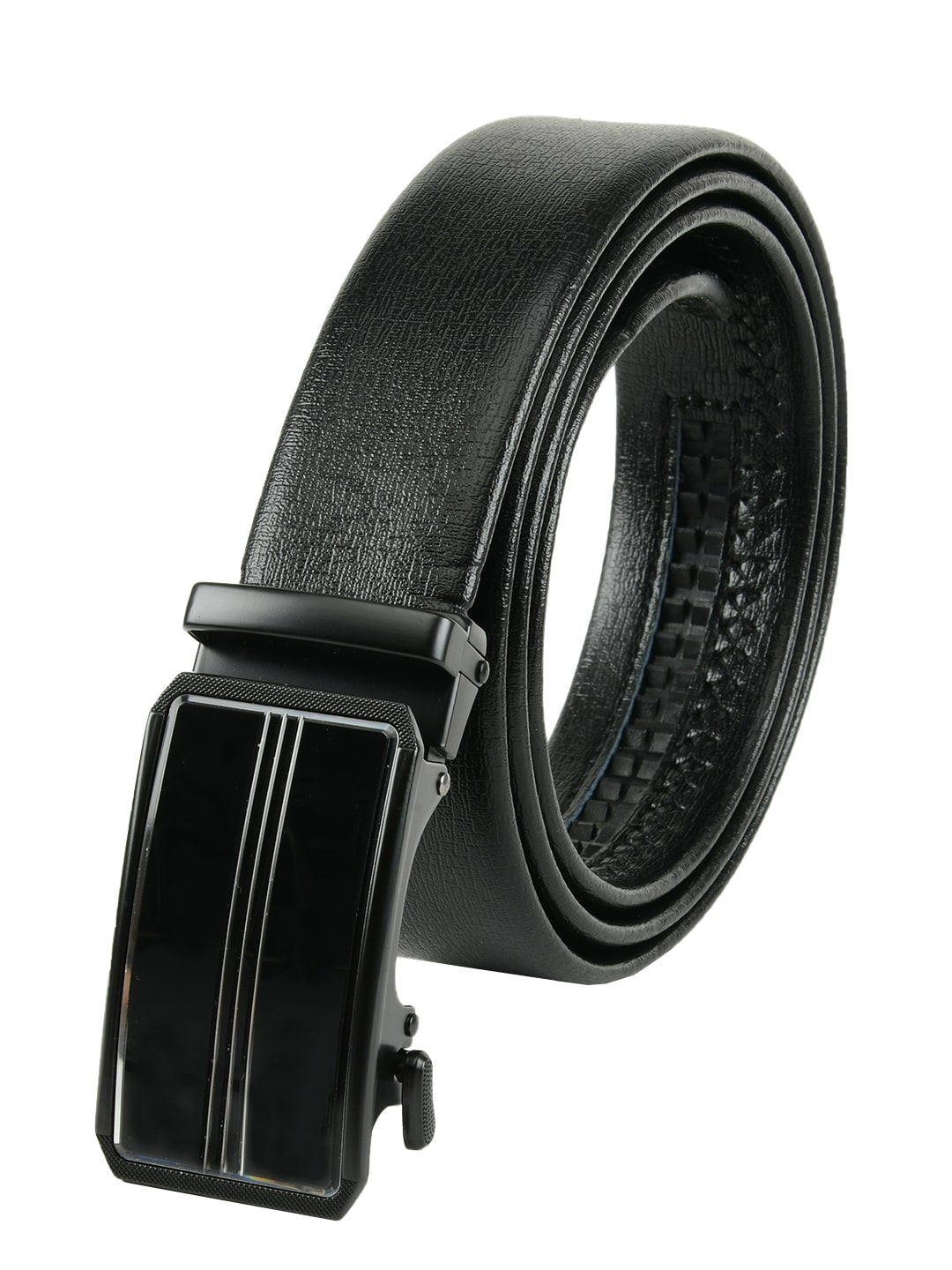 

Winsome Deal Formal Black Premium Quality Artificial Leather belt for Men s with Smooth Auto Lock Buckle