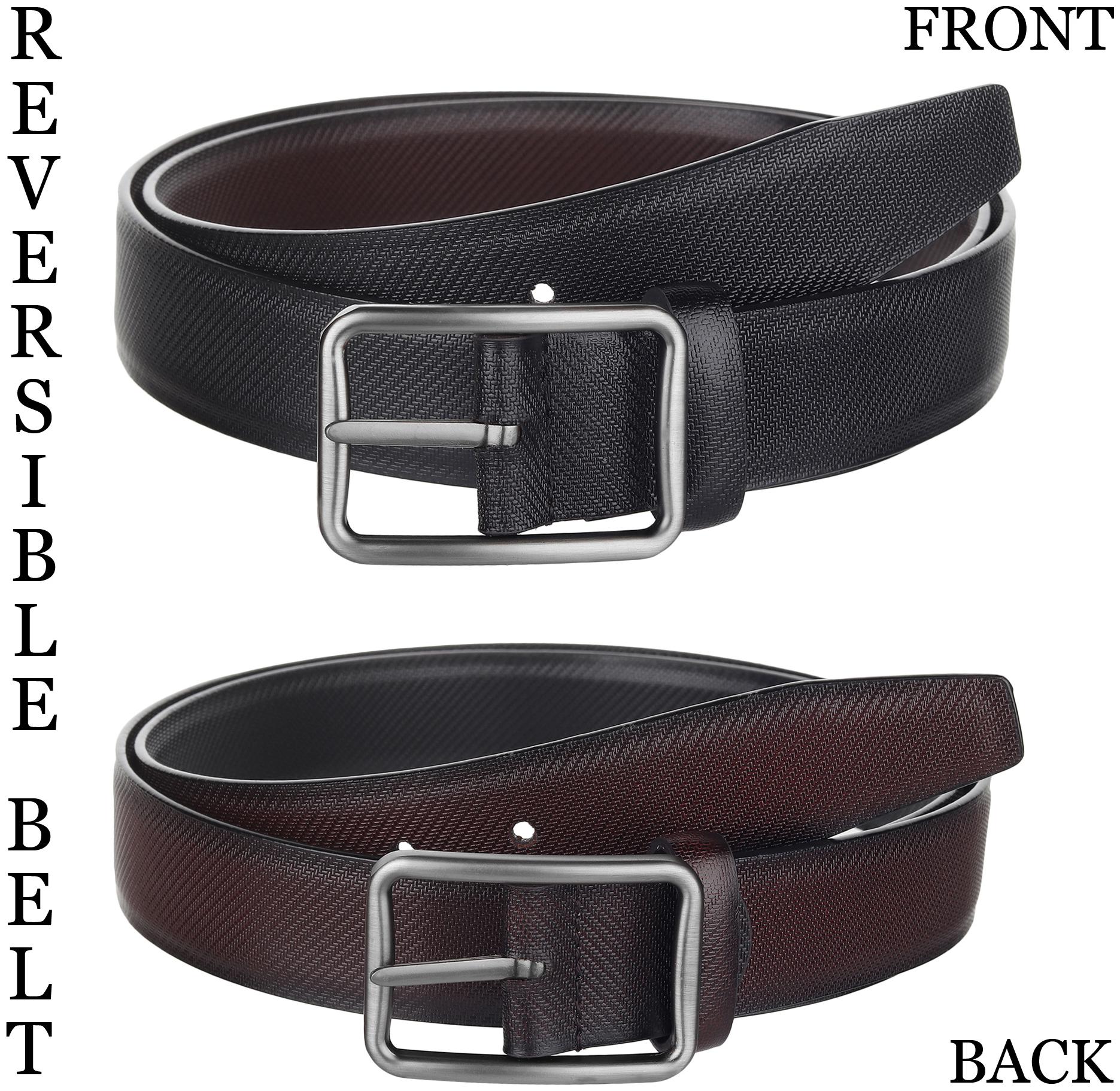 

Winsome Deal Mens Formal Artificial Leather Reversable Multi Color Belt
