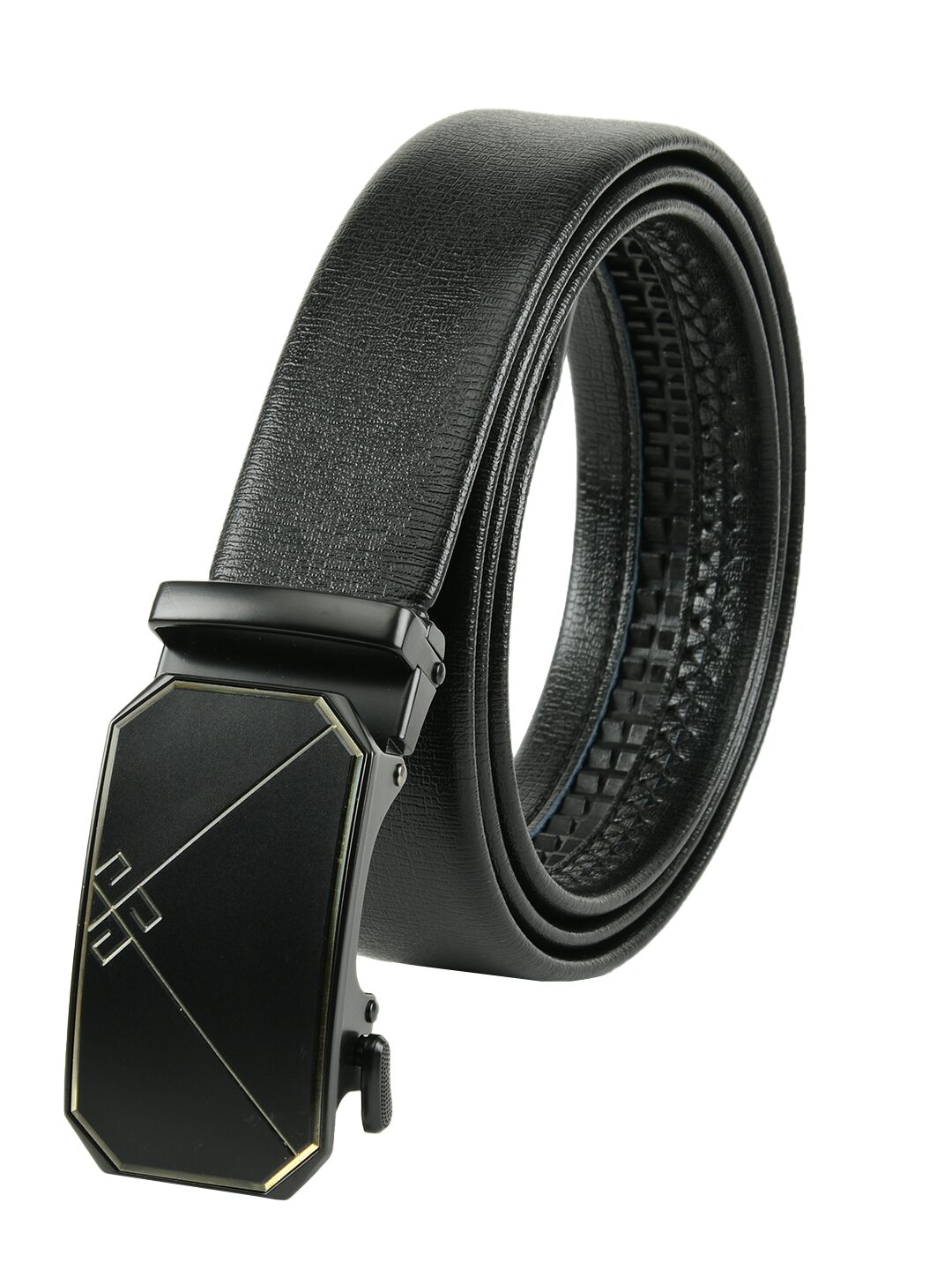 

Winsome Deal Formal Black Premium Quality Artificial Leather belt for Men s with Smooth Auto Lock Buckle