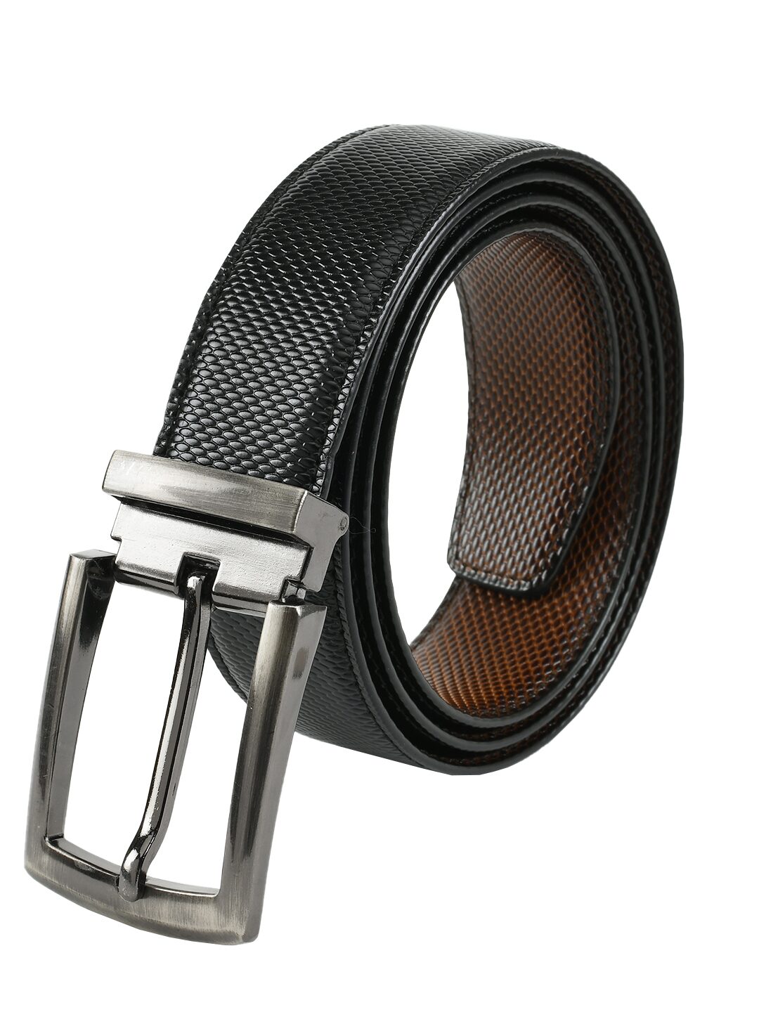 

Winsome Deal Formal Artificial Leather Black Pin Hole Buckle Belt for Men s