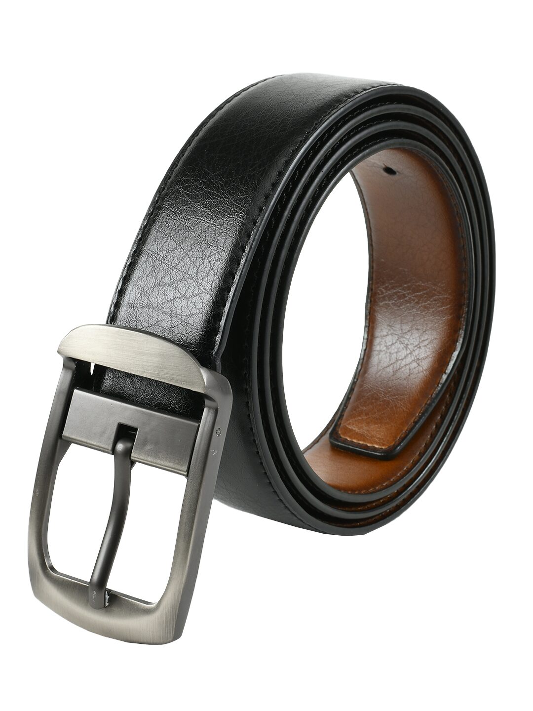 

Winsome Deal Formal Artificial Leather Black Pin Hole Buckle Belt for Men s