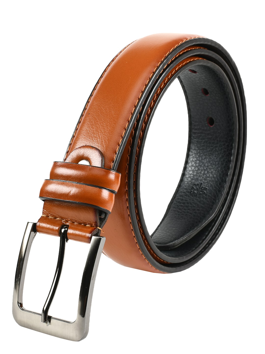 

Winsome Deal Formal Synthetic Leather Tan Pin Hole Buckle Belt for Men s