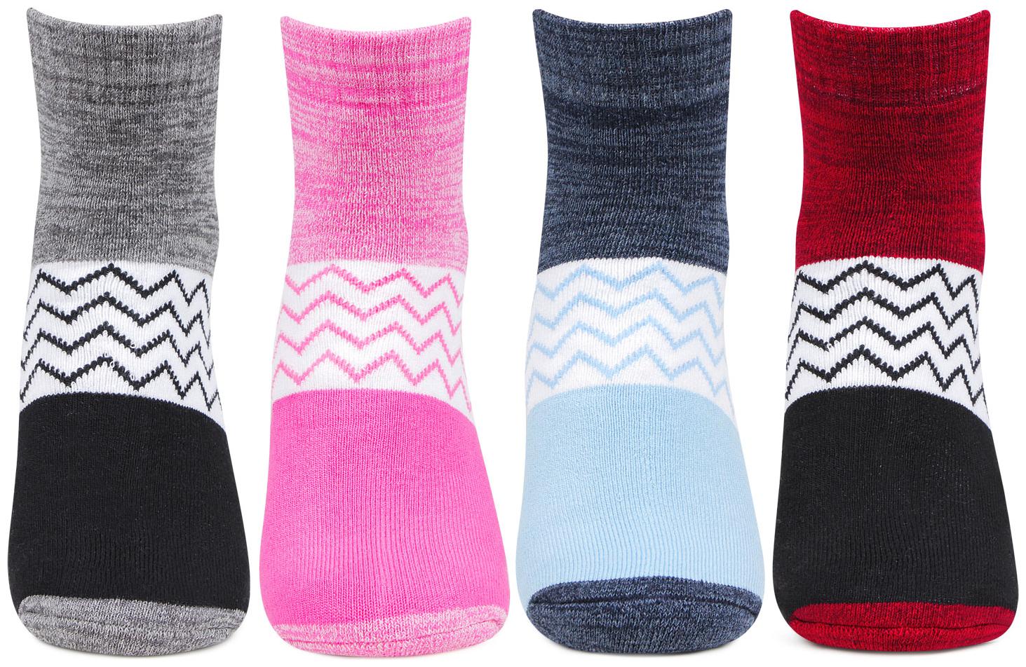 

Women s Aerobica Cushioned Gym and Sports Wear Multicoloured Ankle Socks- Pack of 4