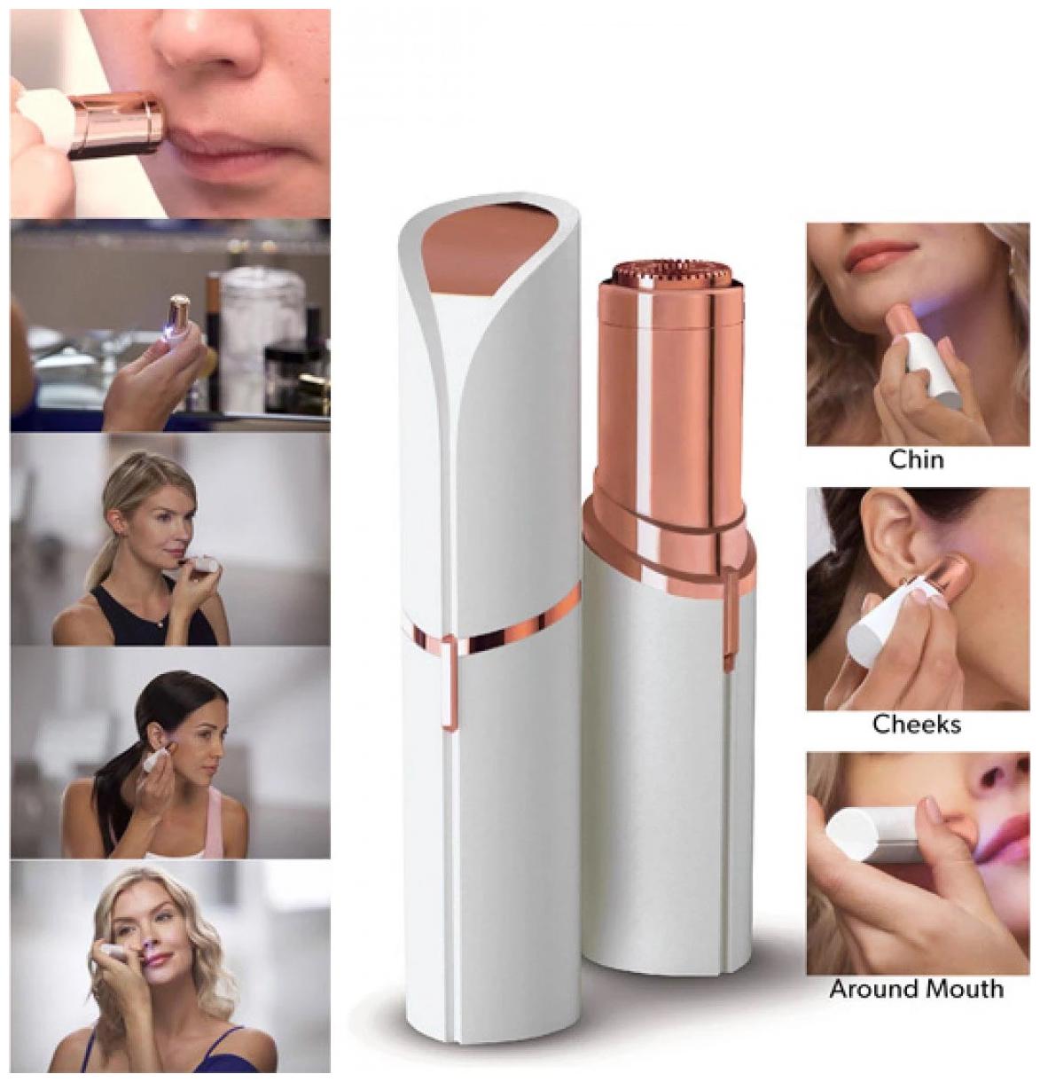 

Women s Painless Hair Remover Instant Pain Free Laser Sensor Light Shaver Cordless Trimmer for Women (1Pc) White Gold