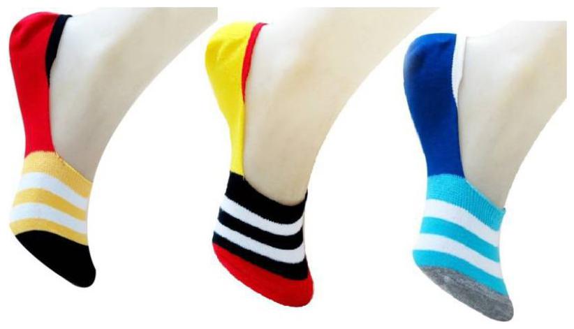 

Women Striped No Show Socks (Pack of 3)