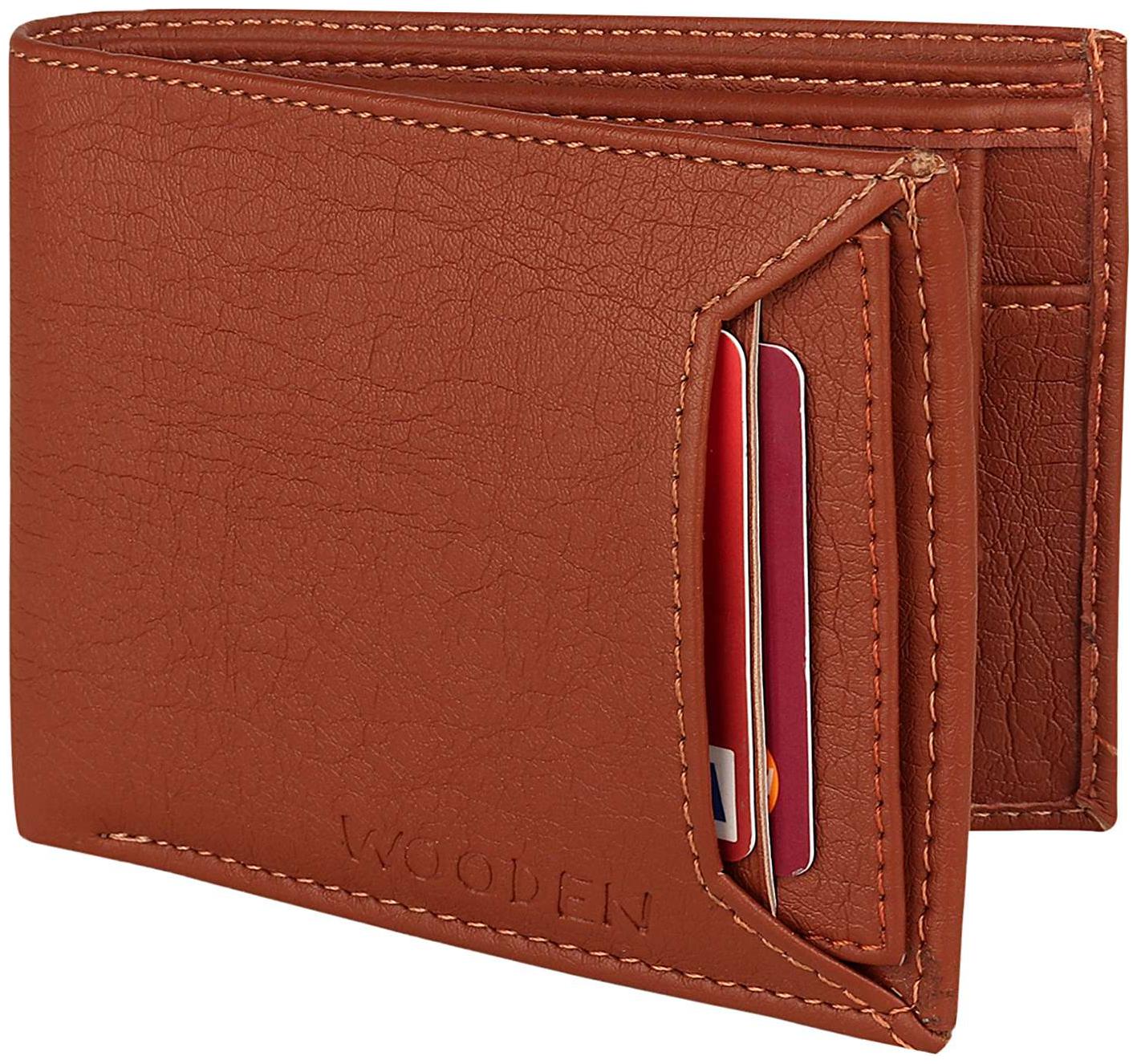 

Wooden Men Tan Pu Bi-Fold Wallet ( Pack of 1 )