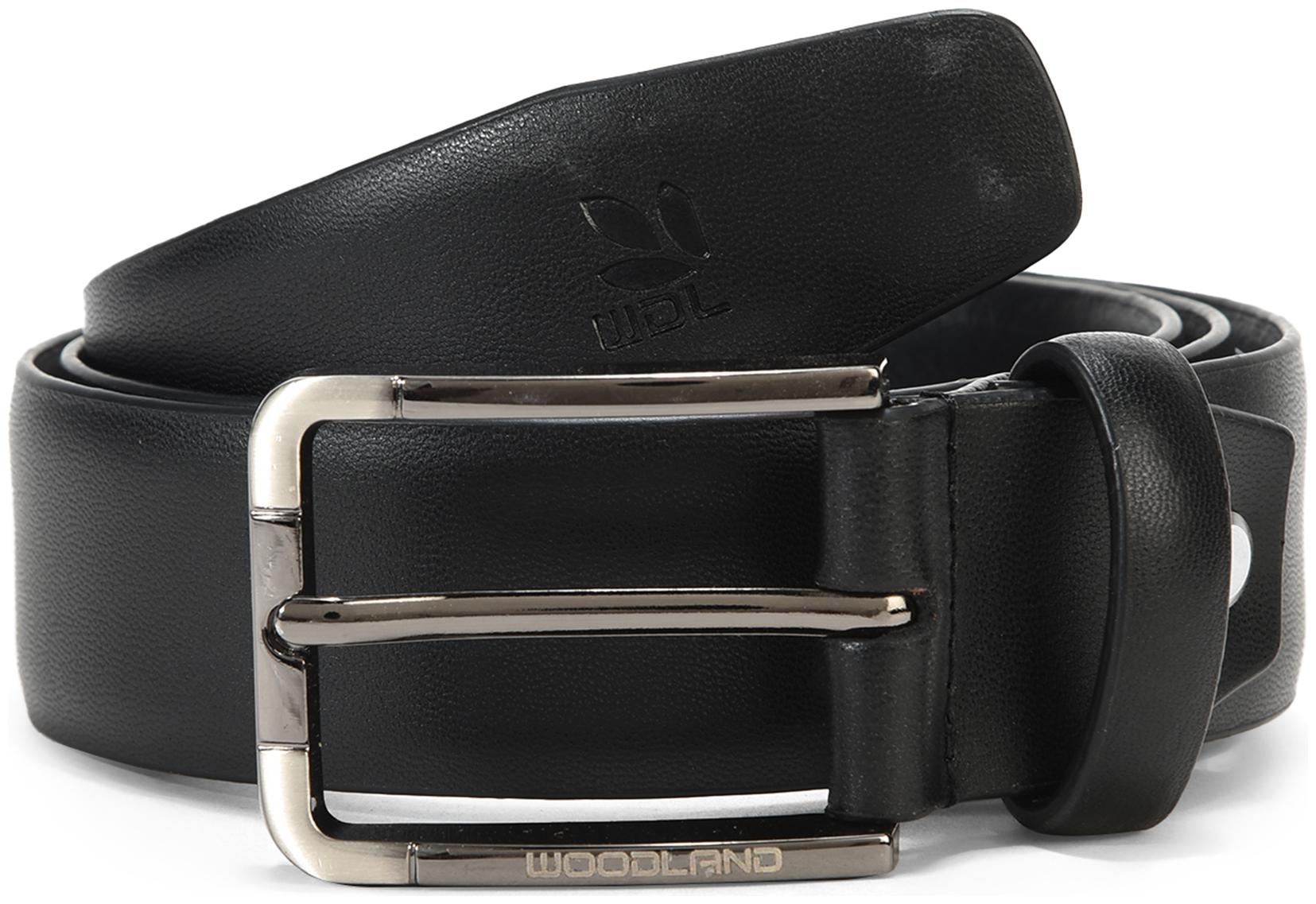 

Woodland Men s Black Leather Belt
