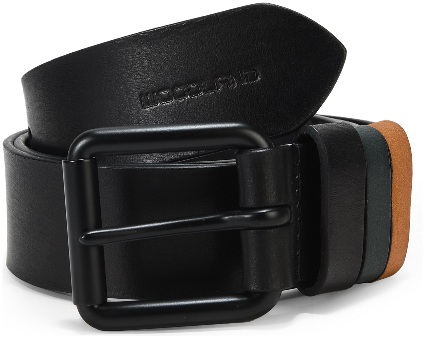 

Woodland Men s Black Leather Belt