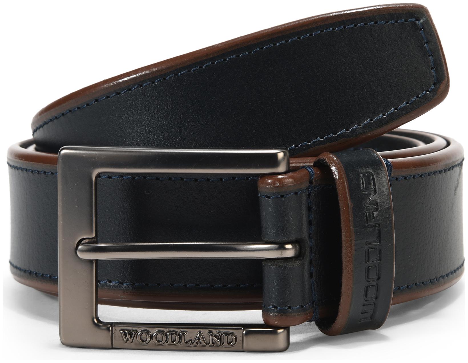 

Woodland Men s Blue Leather Belt