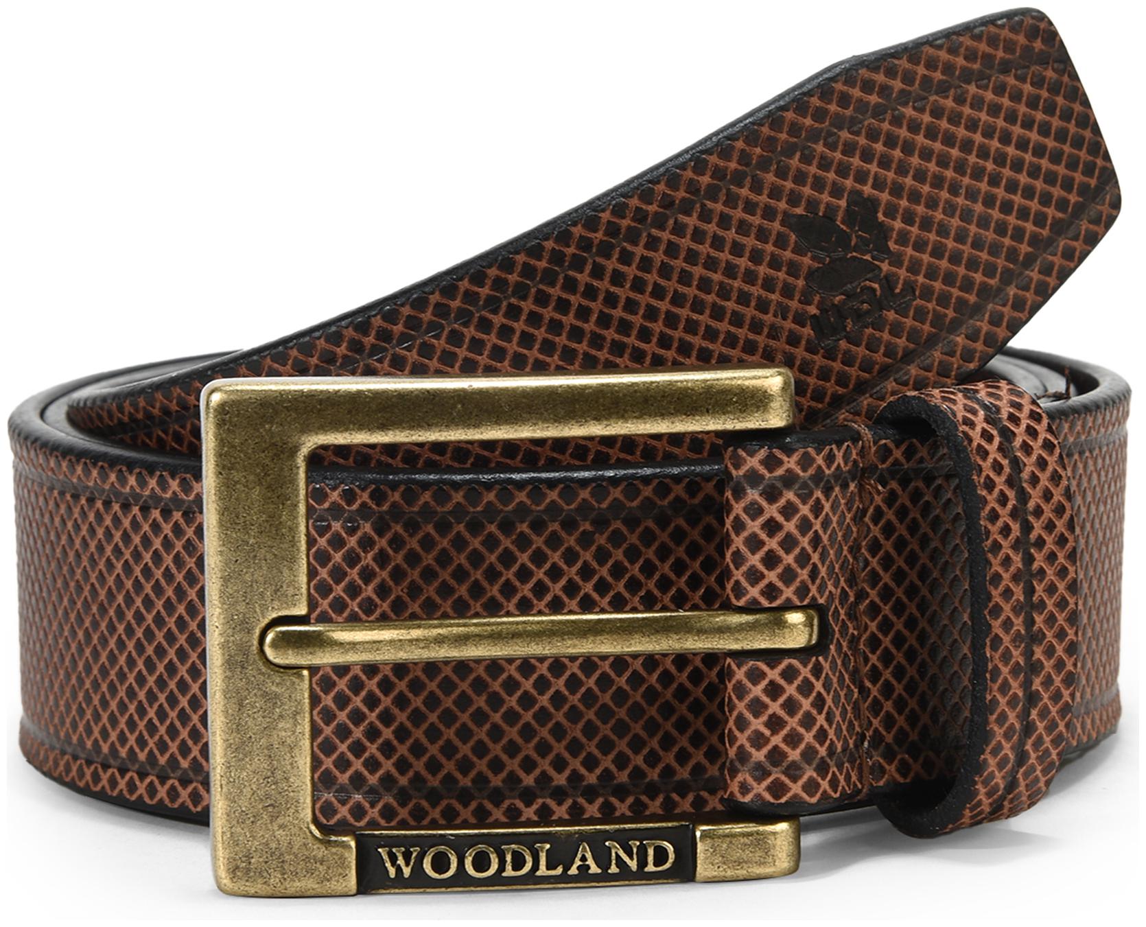

Woodland Men s Brown Leather Belt
