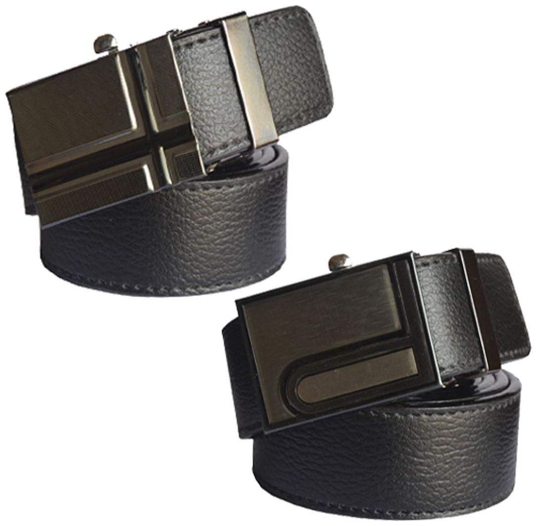 

Ws deal mens black leatherlite auto lock buckle belt (combo) size form 28 to 42