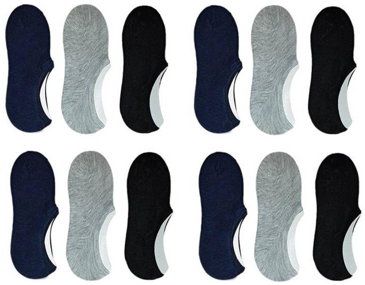 

YJ FASHION Men s Cotton Solid No Show Socks