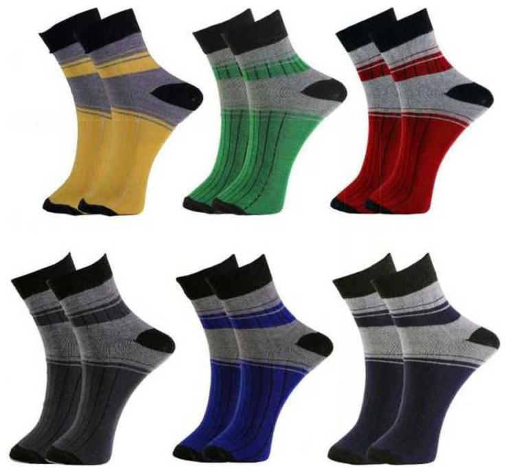 

YJ FASHION Multi Cotton Ankle length socks ( Pack of 6 )