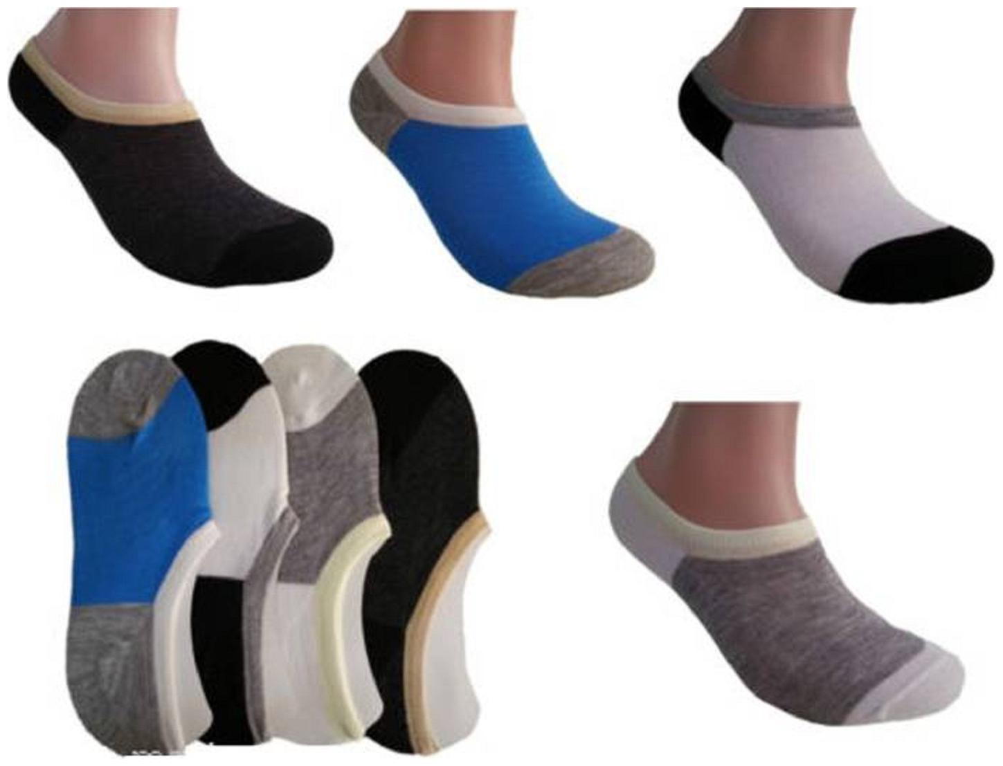 

YJ FASHION Multi Cotton No show socks ( Pack of 4 )