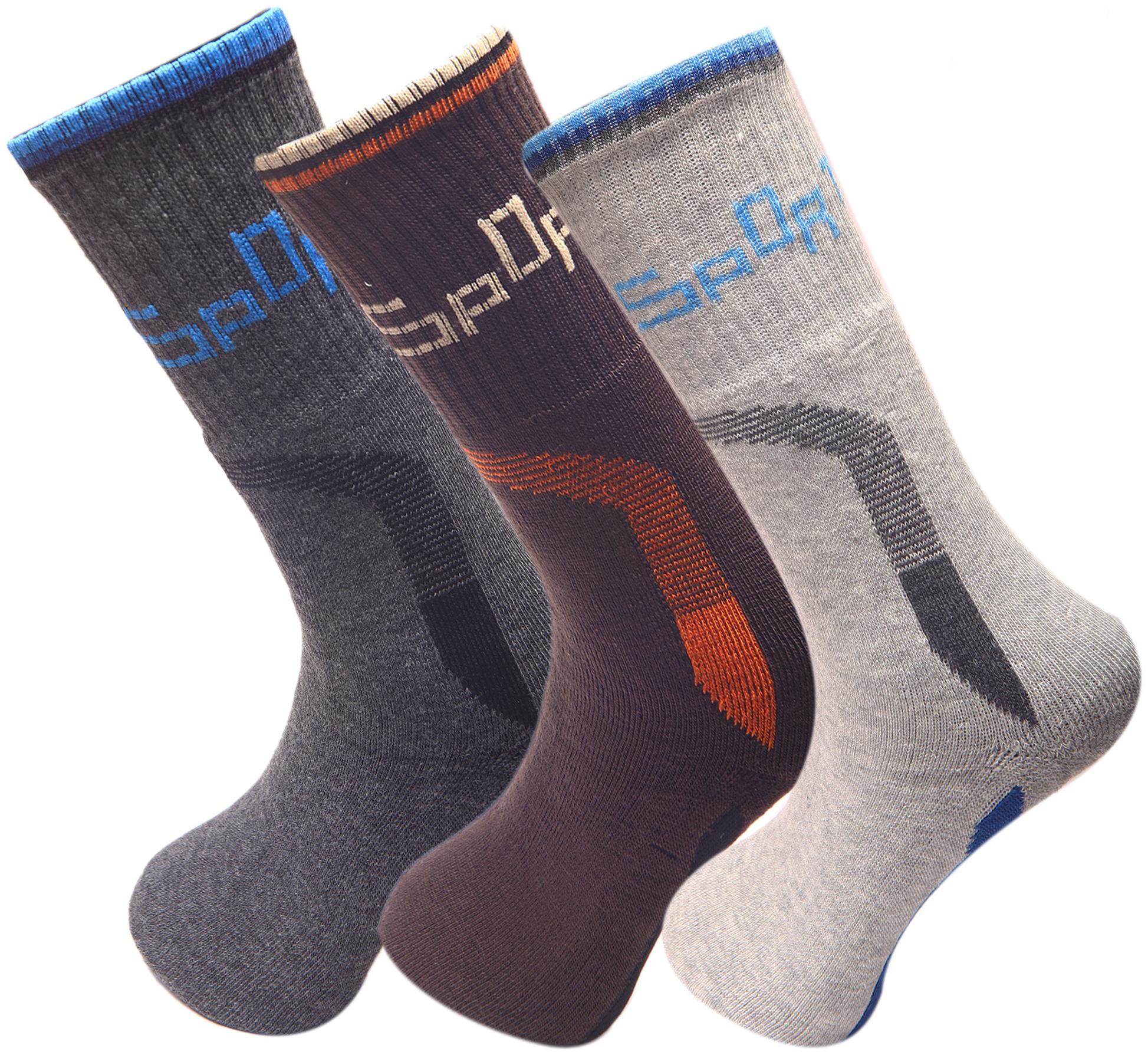

YJ FASHION Multi Cotton Calf length socks ( Pack of 3 )