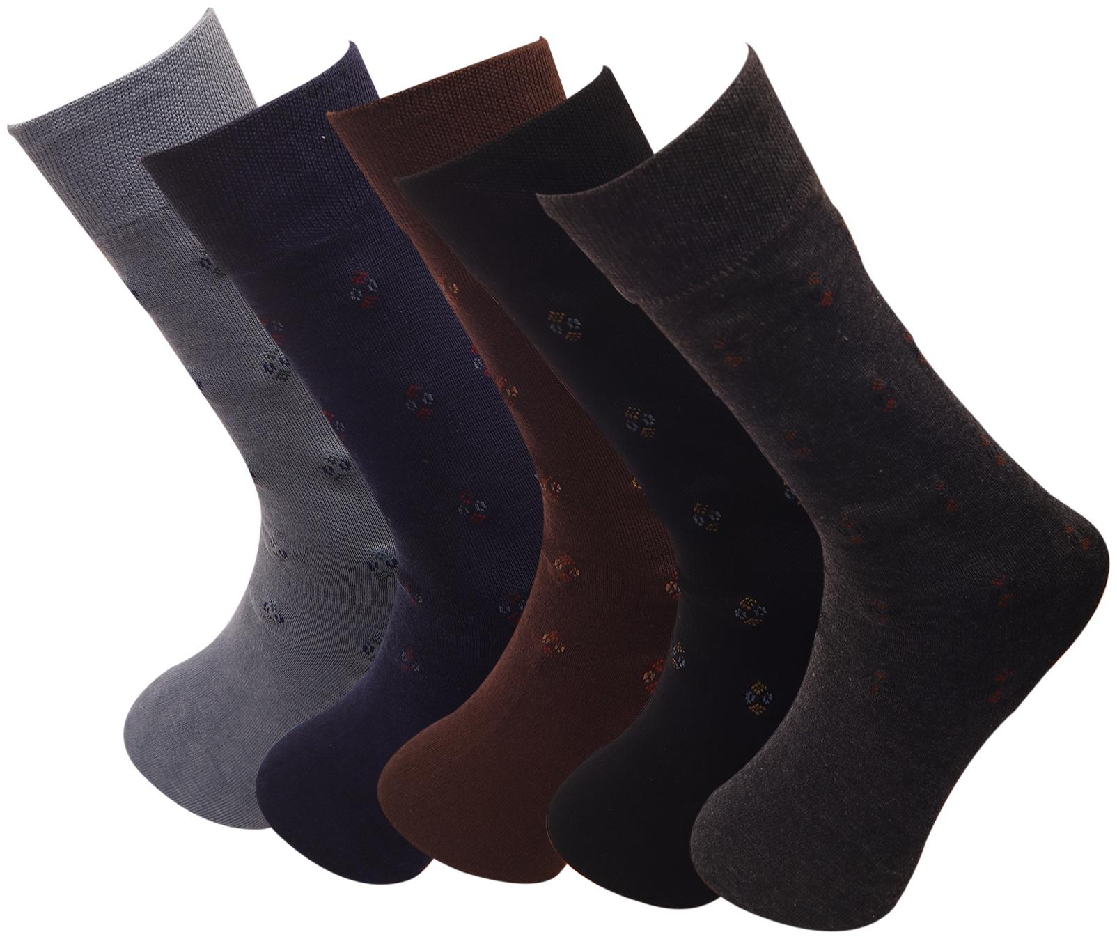 

YJ FASHION Multi Cotton Calf length socks ( Pack of 5 )