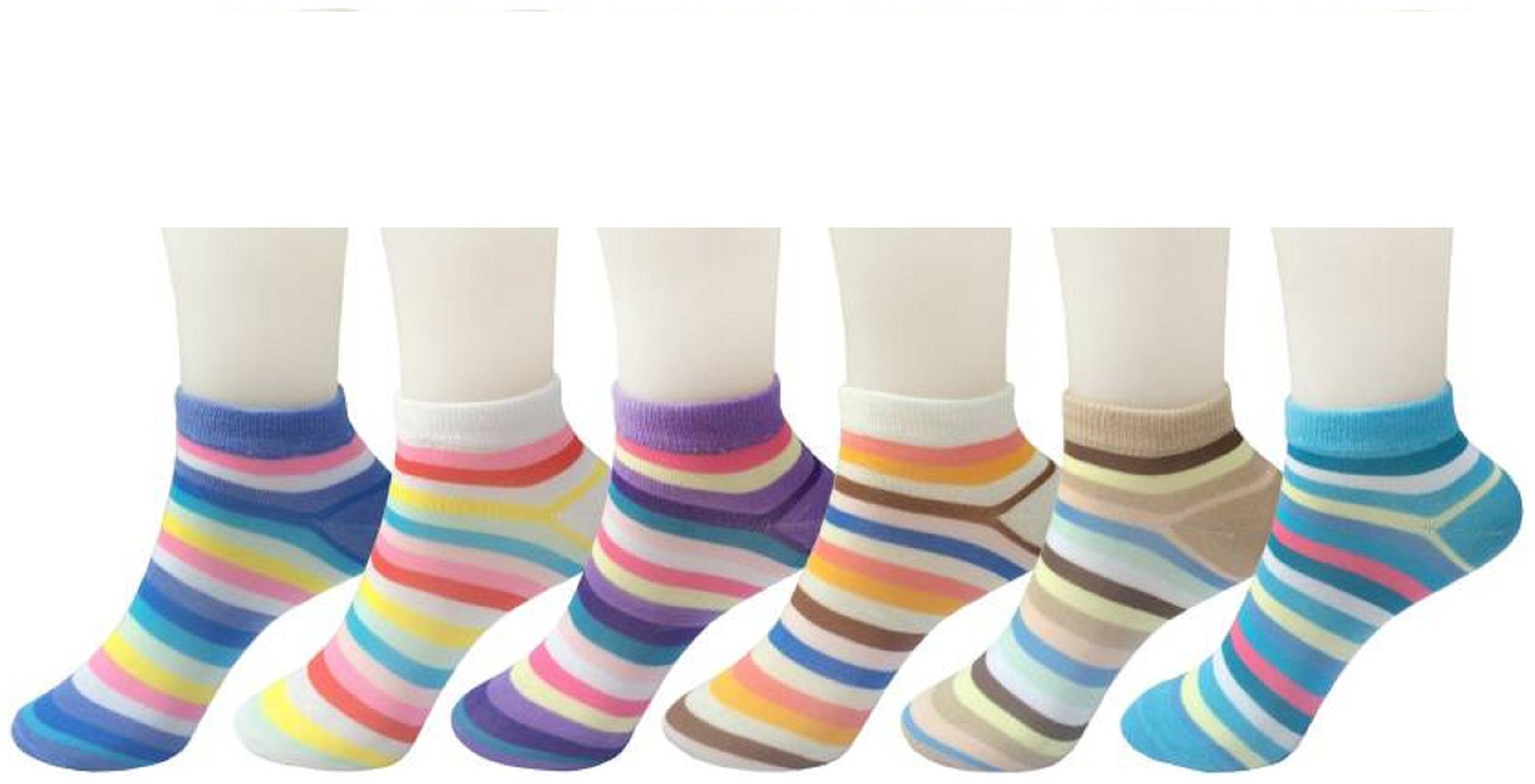 

YJ FASHION Women s Stripes Ankle Length Socks