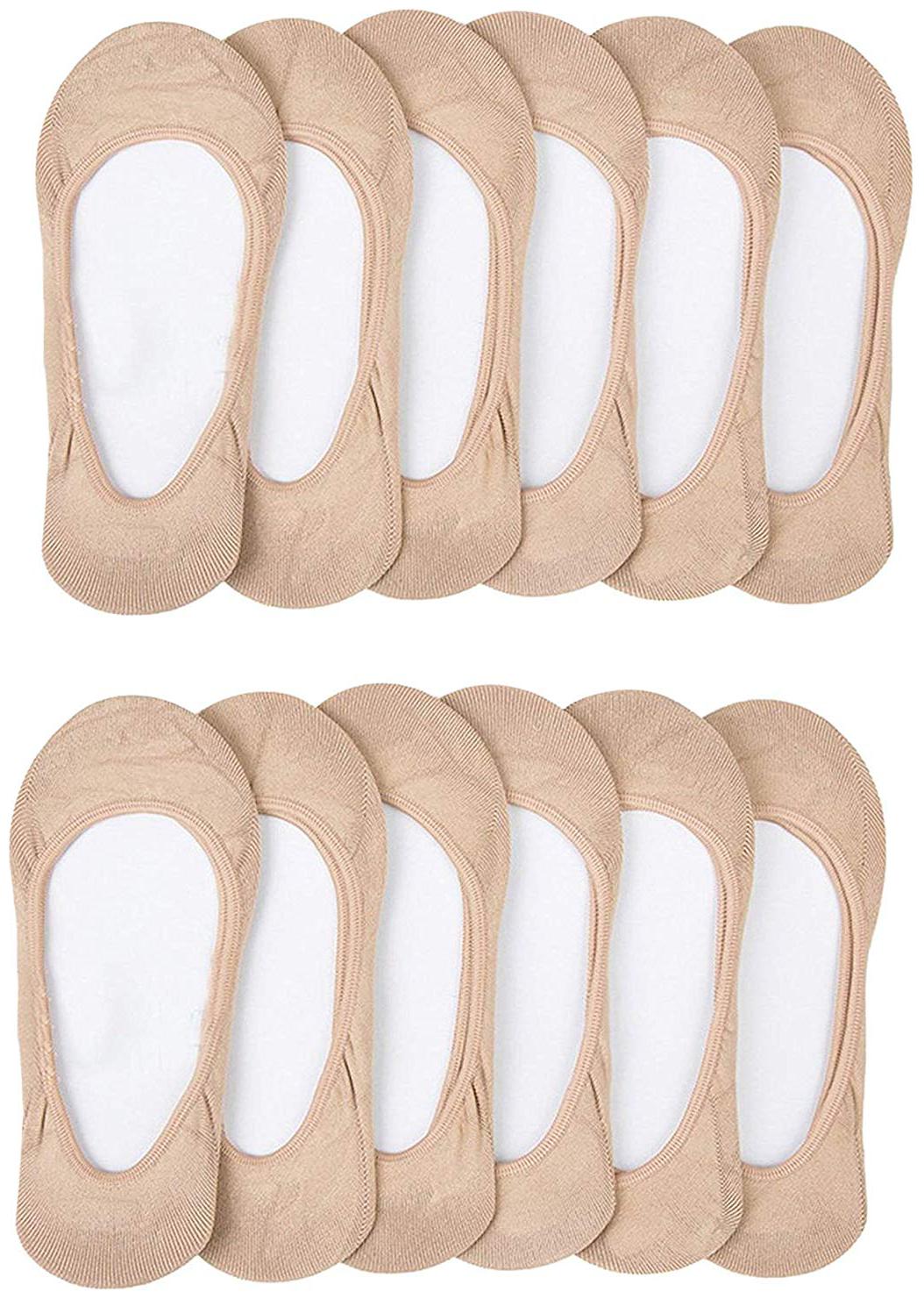 

YJ FASHION Women s Beige No Show Belly Socks