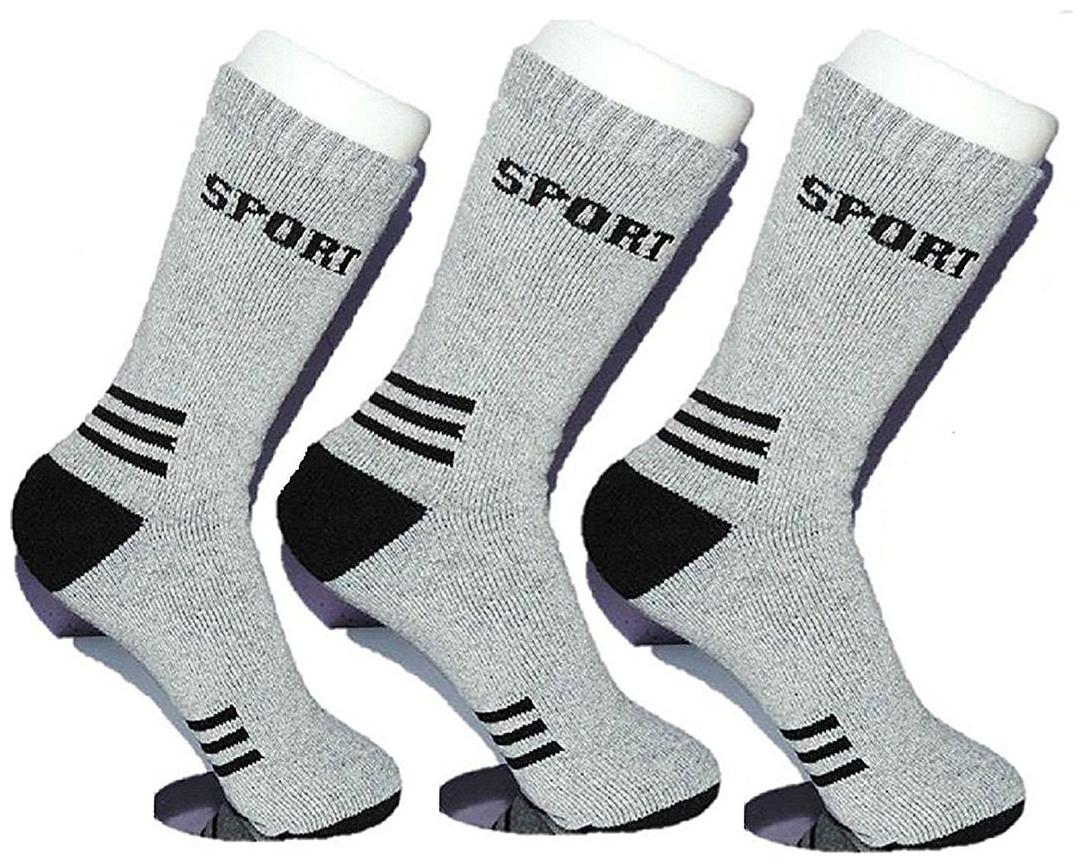 

Zacharias Men s Calf Length Thick Terry Socks Pack of 3 Pair
