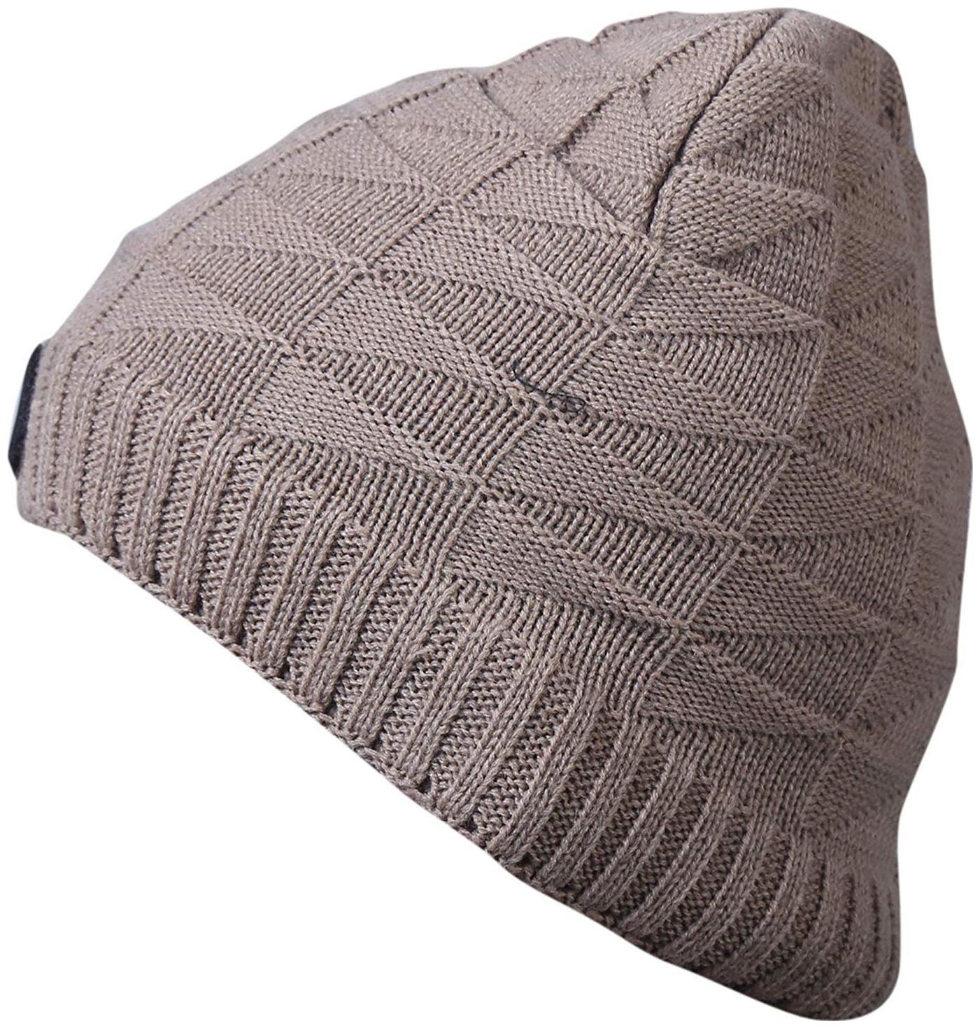 

Zacharias Men s Winter Knitted Woolen Cap With Warm Fur