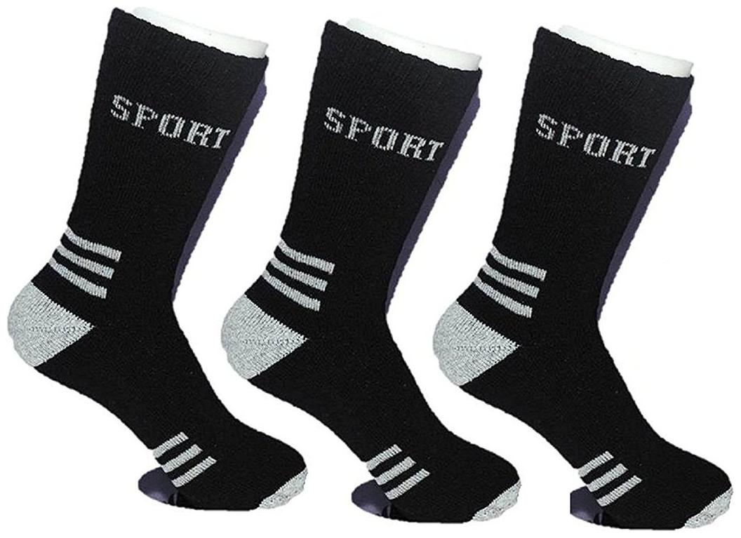 

Zacharias Men s Calf Length Thick Terry Socks Pack of 3 Pair