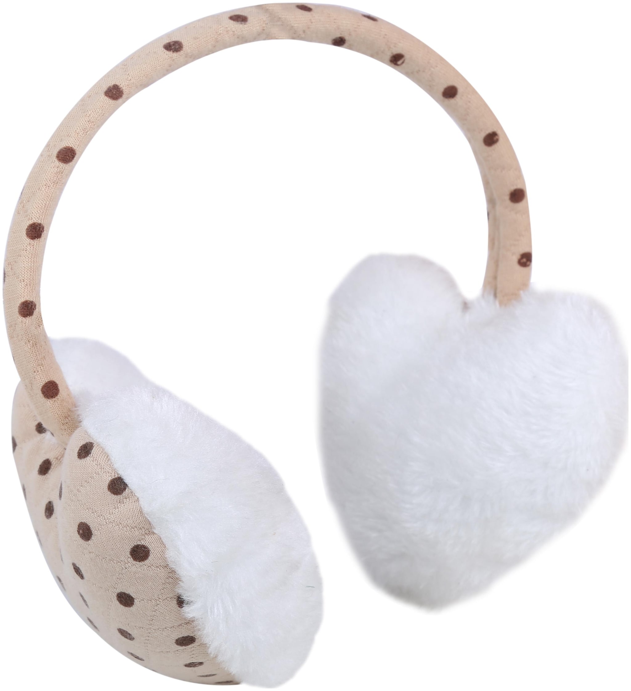 

Zacharias Unisex Polka Dot Printed Earmuff Beige