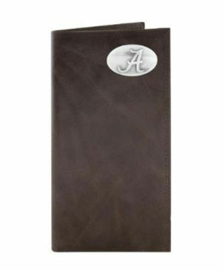 

ZEP-PRO Alabama Crimson Tide Genuine Leather Wallet Checkbook Bifold w gift box