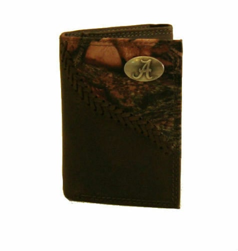 

ZEP-PRO NCAA University of Alabama Crimson Tide Leather Wallet Bifold or Trifold