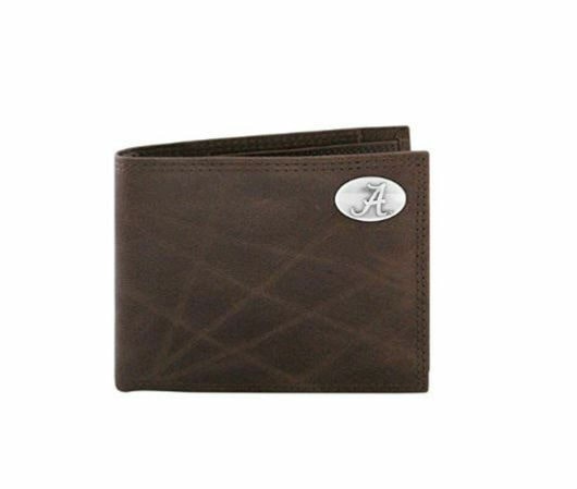 

ZEP-PRO NCAA University of Alabama Crimson Tide Leather Wallet Bifold or Trifold