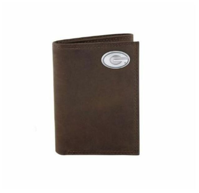 

ZEP-PRO NCAA University of Georgia Bulldogs Leather Wallet Bifold or Trifold