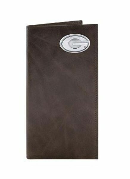 

ZEP-PRO NCAA Georgia BULLDOGS Leather Long Roper Wallet Checkbook w gift box