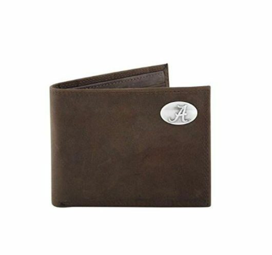 

ZEP-PRO NCAA University of Alabama Crimson Tide Leather Wallet Bifold or Trifold