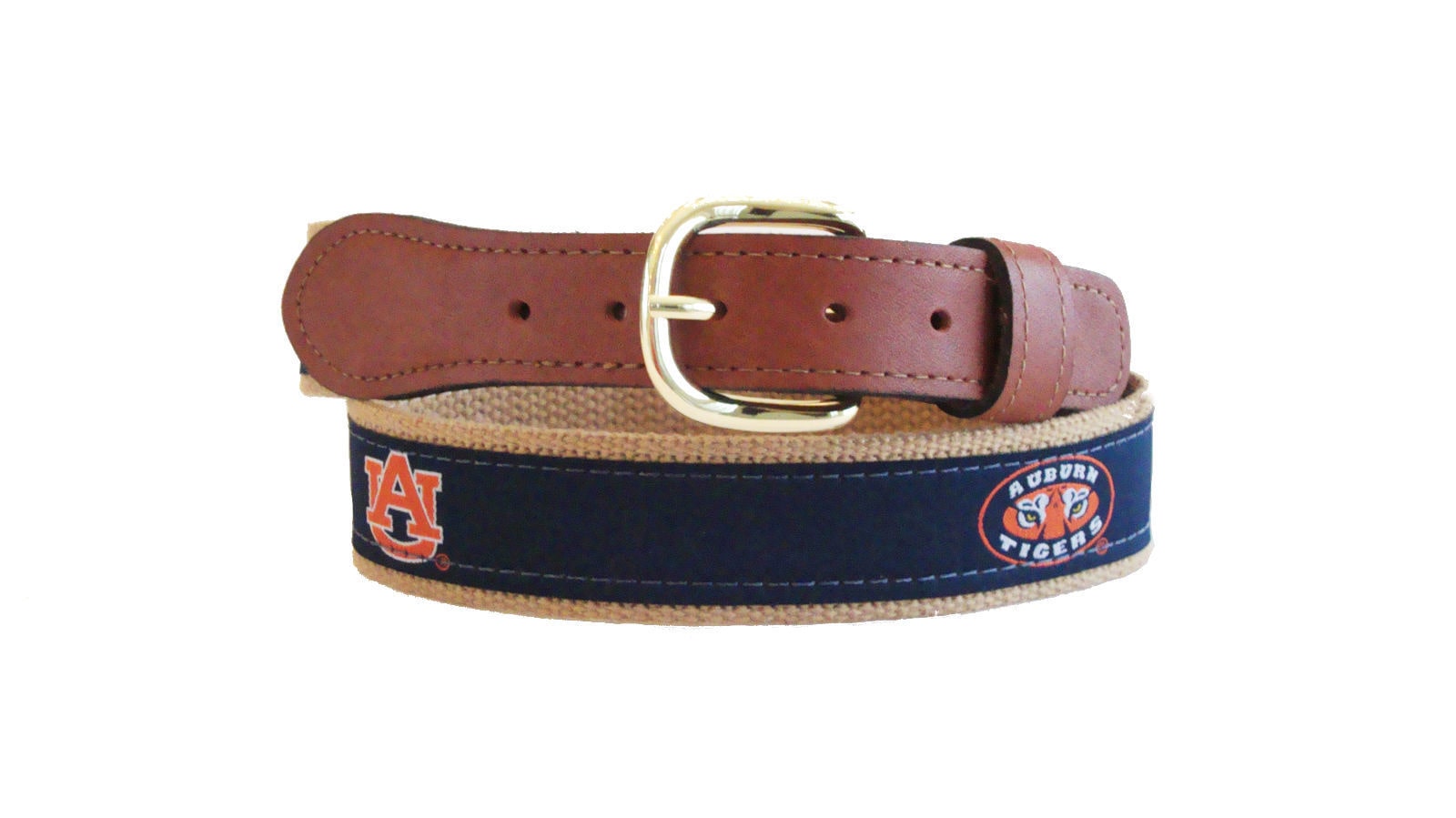 

ZEP PRO University of Auburn Tigers Leather Canvas Embroidered Ribbon Belt
