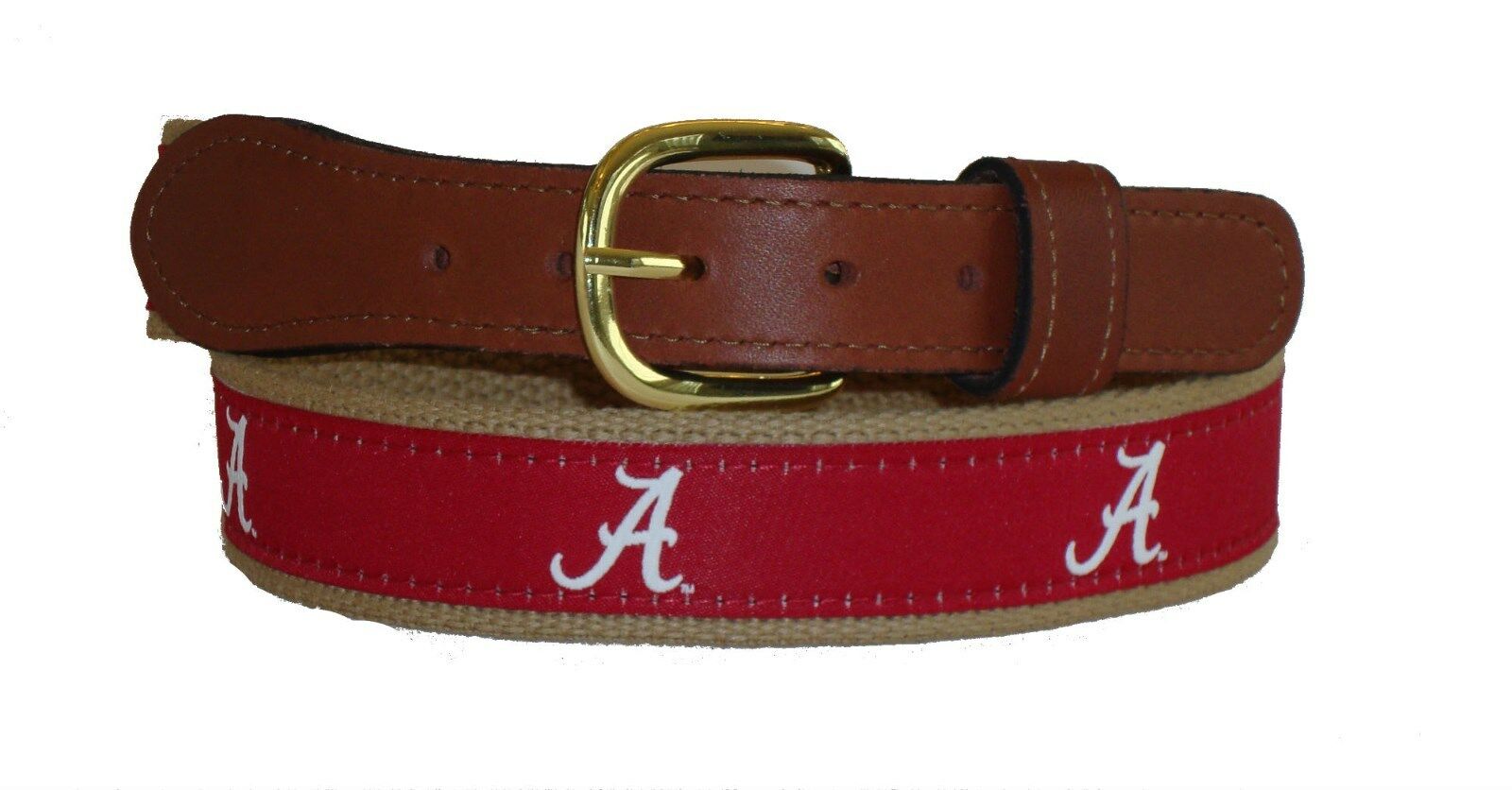 

ZEP PRO University Alabama Crimson Tide Leather Canvas Embroidered Ribbon Belt