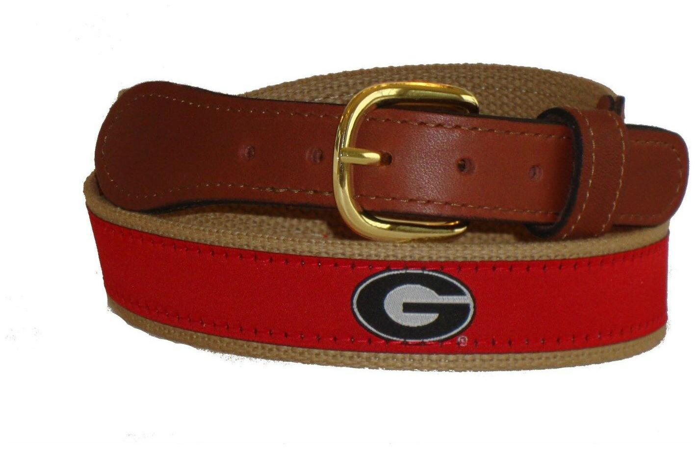 

ZEP PRO University of Georgia Bulldogs Leather Canvas Embroidered Ribbon Belt