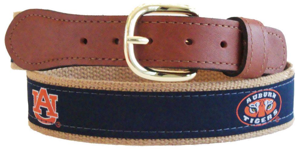 

ZEP PRO University of Auburn Tigers Leather Canvas Embroidered Ribbon Belt