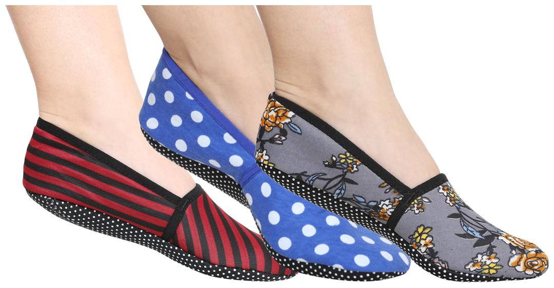 

Ziya Combo of Unisex Cotton Lycra Printed Slipper Socks