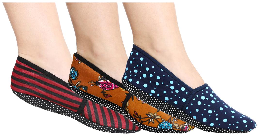 

Ziya Combo of Unisex Cotton Lycra Printed Slipper Socks