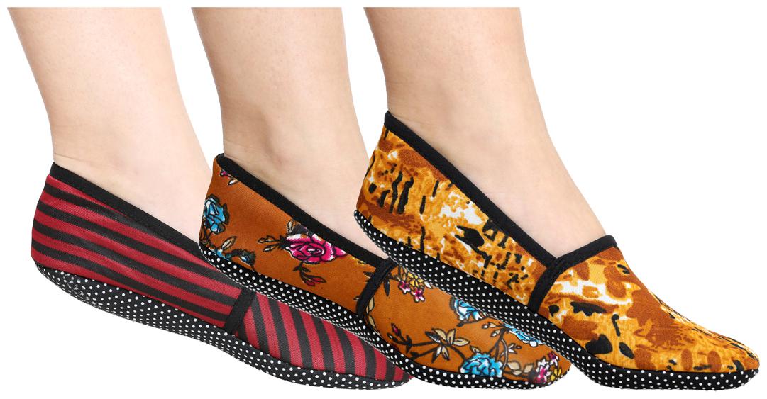 

Ziya Combo of Unisex Cotton Lycra Printed Slipper Socks