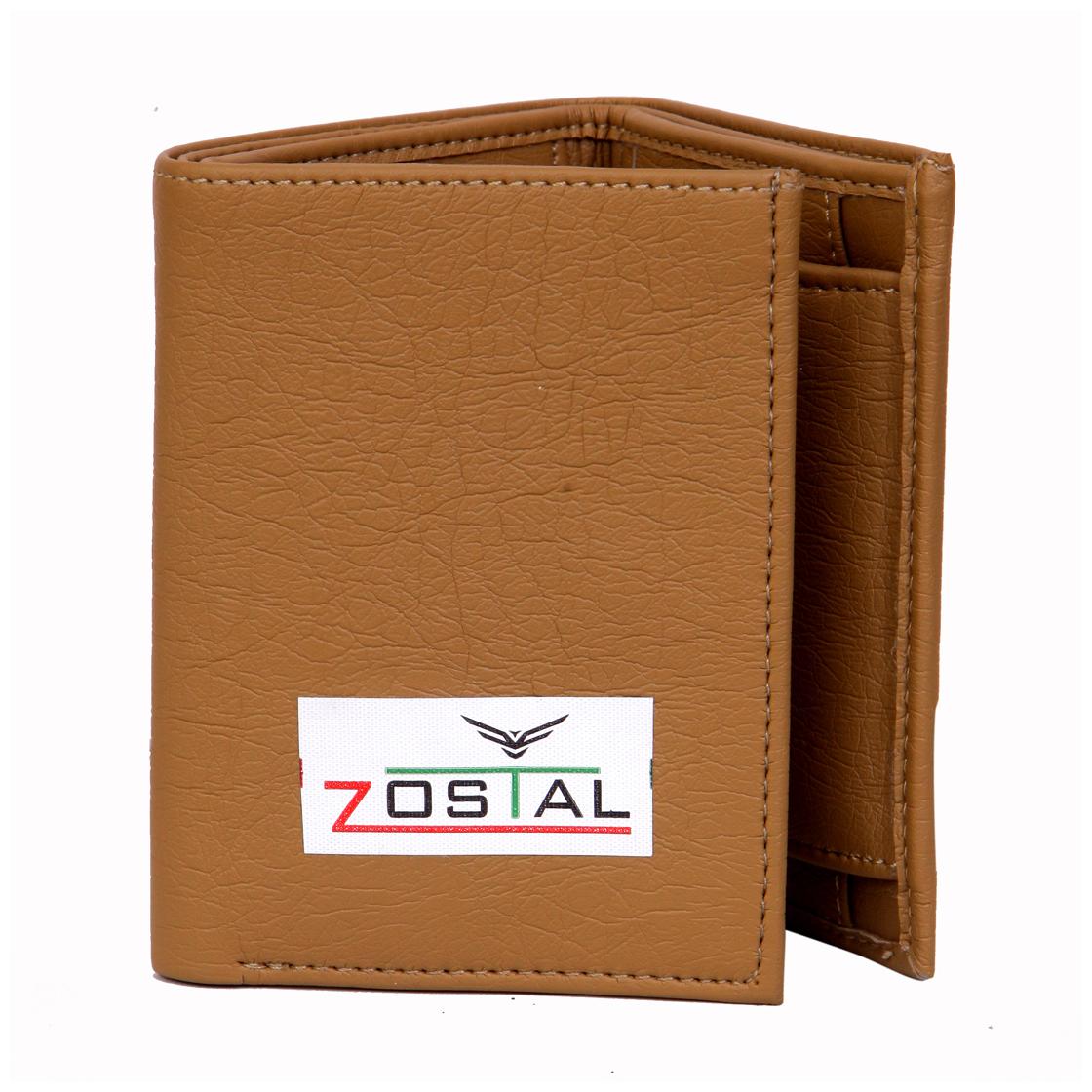

Zostal Men Beige Pu Tri Fold Wallet ( Pack of 1 )