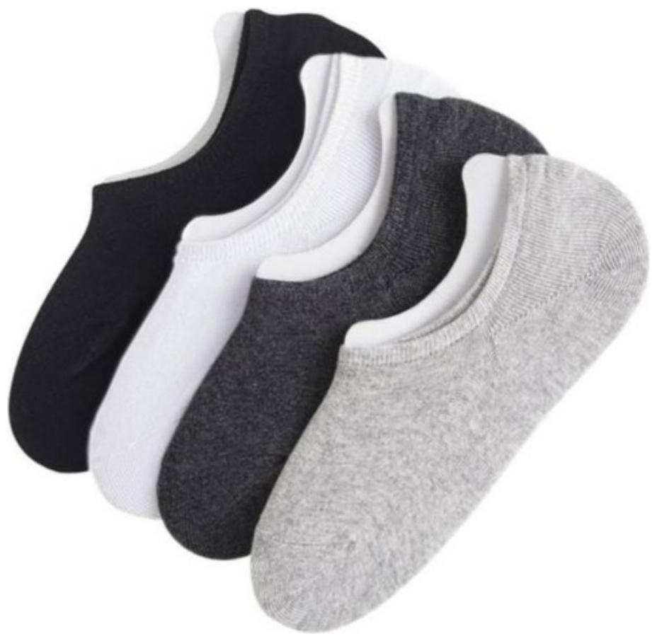 

ZUKUNFT FASHION Multi Cotton No show socks ( Pack of 4 )