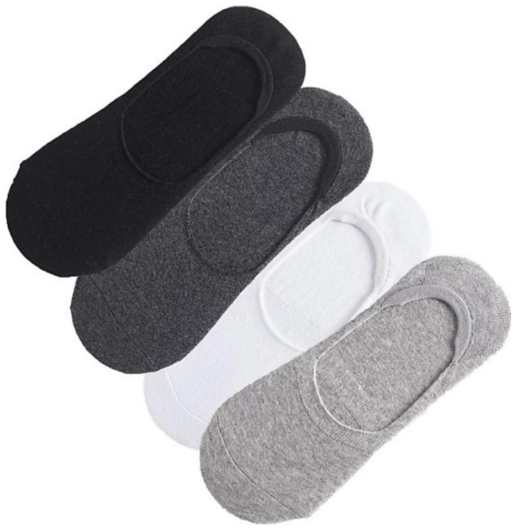 

ZUKUNFT FASHION Multi Cotton No show socks ( Pack of 4 )